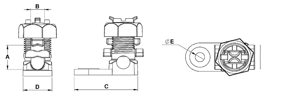 CONECTOR PARAFUSO FENDIDO com sapata bimetlico fundido