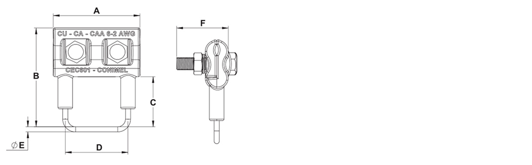 CONECTOR ESTRIBO DE PARAFUSO alumnio