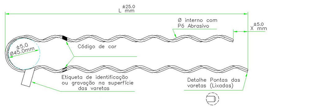 Ala pr-formada para cabo multiplex (Pr-reunido)  - Neutro isolado 