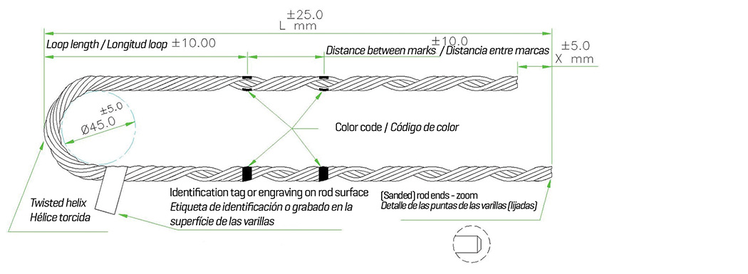 Preformed dead-end for coppersteel cable