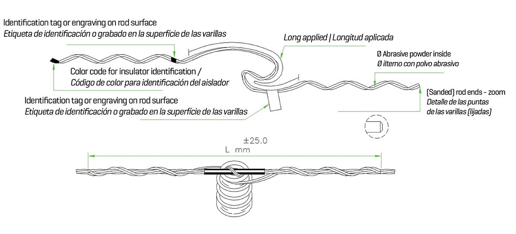 Preformed distribution or top tie