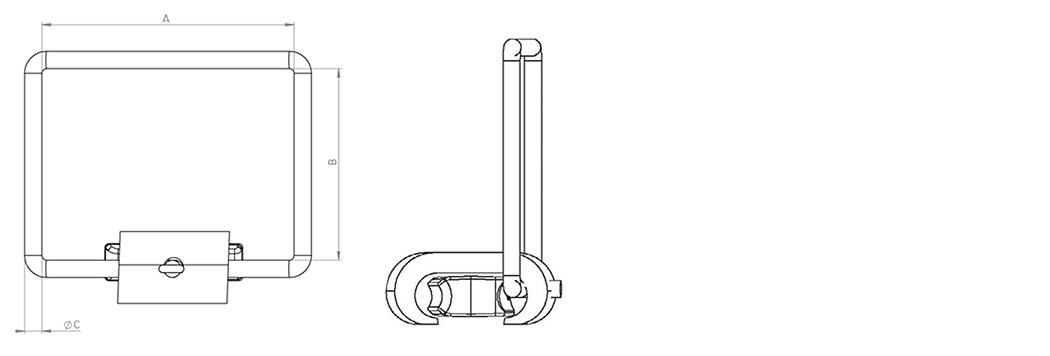  CONECTOR CUA DE ALUMINIO  CON ESTRIBO LATERAL