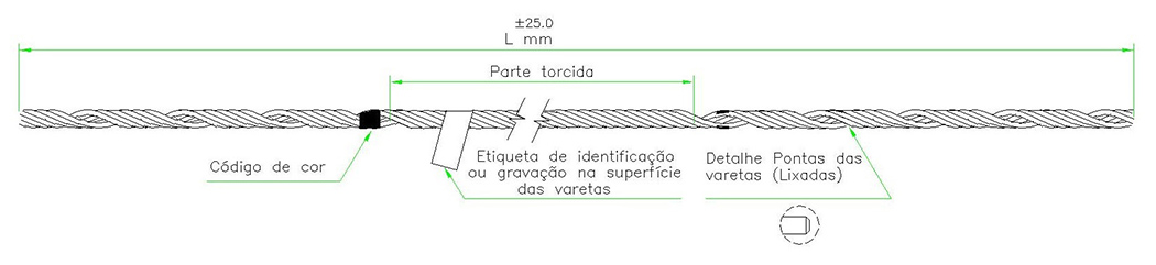 Ala de contra poste ou fixador estai