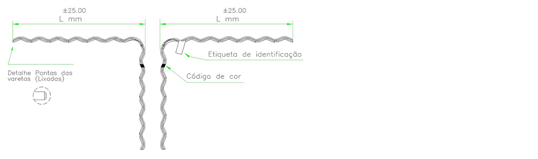 Derivao T para cabo de ao galvanizado