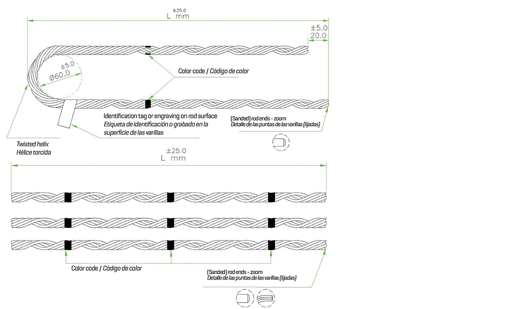 Anchorage set for optical fiber cable  CFOA -ASF