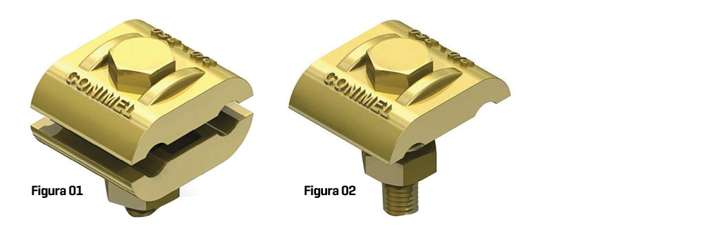 BRONZE DOUBLE GROUNDING CLAMP 