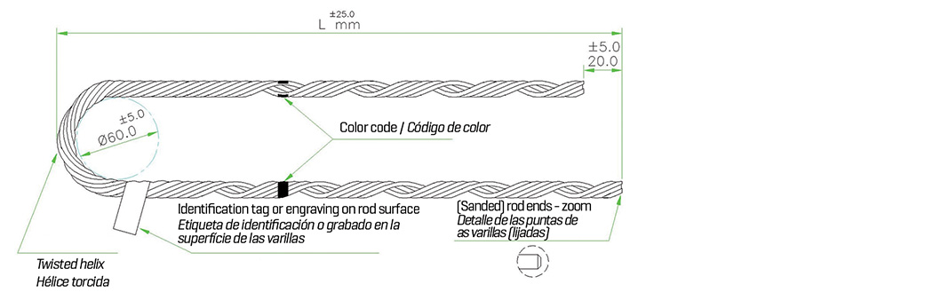 Preformed dead-end for optical fiber cable