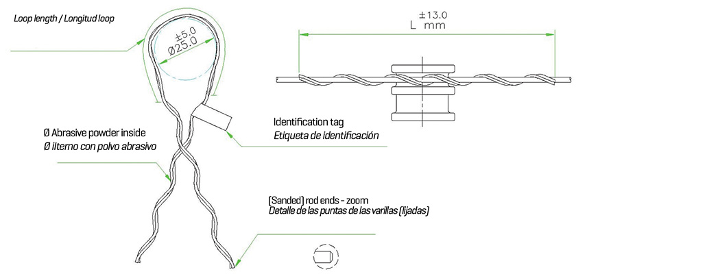 AMARRE PREFORMADO PARA FILAMENTO FEB