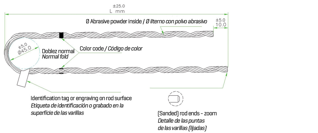 Preformed dead-end for ACCEAPLASF cable