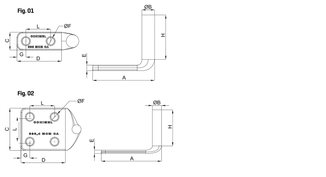 TERMINAL PARA LLAVE CUCHILLO  90 O para CONECTOR CUA