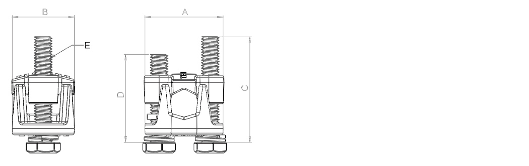 CONECTOR TIPO  V  em bronze 